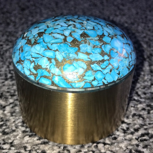 Kendra Scott Mini Decorative Brass Dome Turquoise - Picture 2 of 8